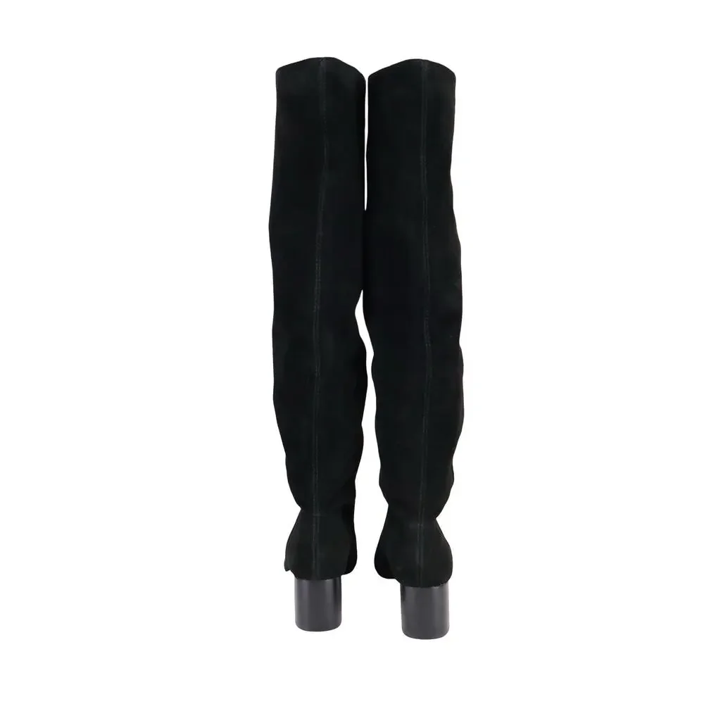 NWOB Madewell The Sylvia Over The Knee Black Suede Boot Size 6